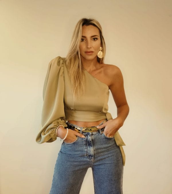 West Valley - Olive Shoulder Blouse